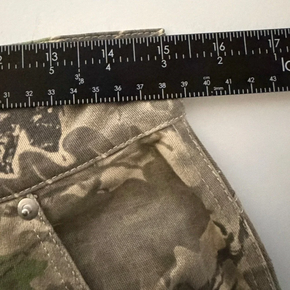 12th Tribe Camo Carpenter Pants Green Brown Forest Camouflage Utility NWT - Picture 9 of 12